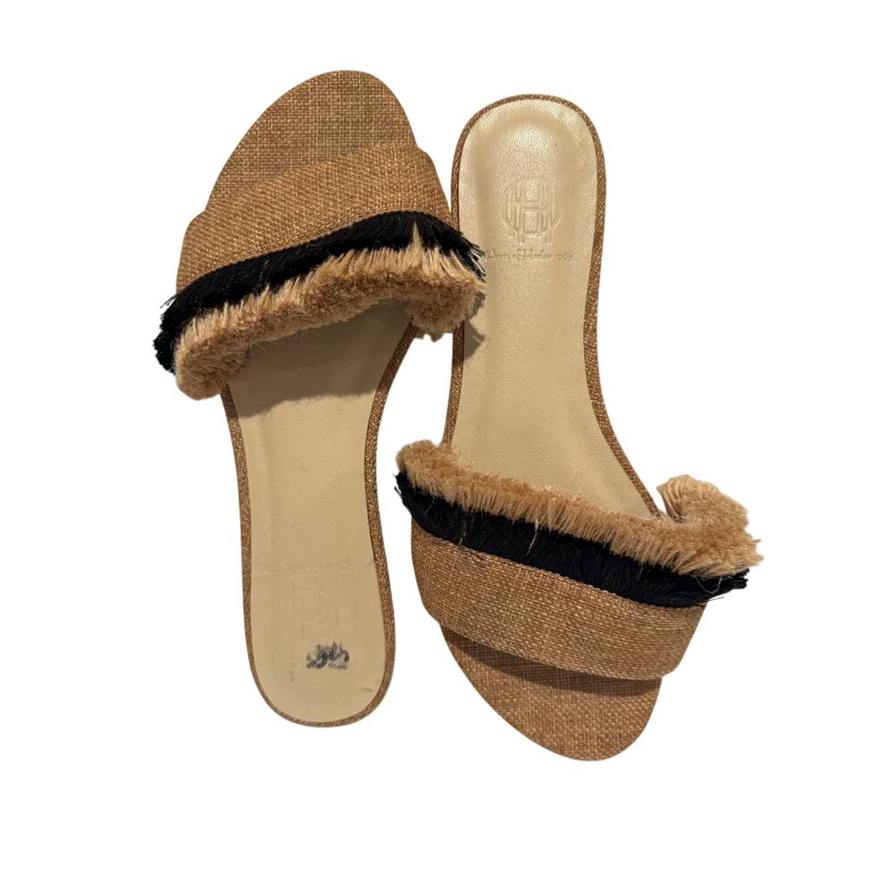 House of Harlow Raffia Sandals 7.5